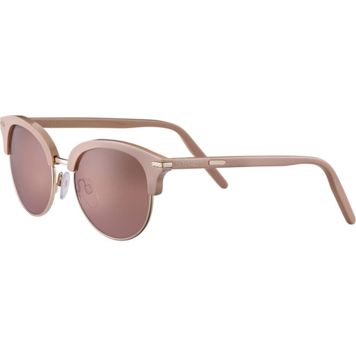 LELA, Shiny Rose Acetate with Shiny Gold Metal-Mineral Polarized Drivers Gradient Cat 2 to 3, hi-res image number null